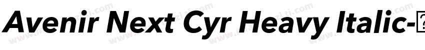 Avenir Next Cyr Heavy Italic字体转换